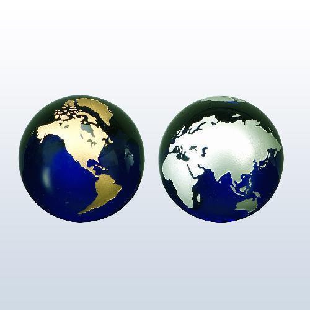 Cobalt Blue Molten Glass World — 3" Dia.