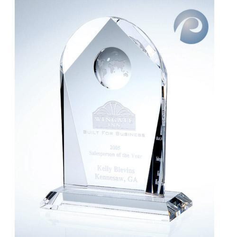 Arch Globe Award — 9-1/4"H x 7"W x 3"D
