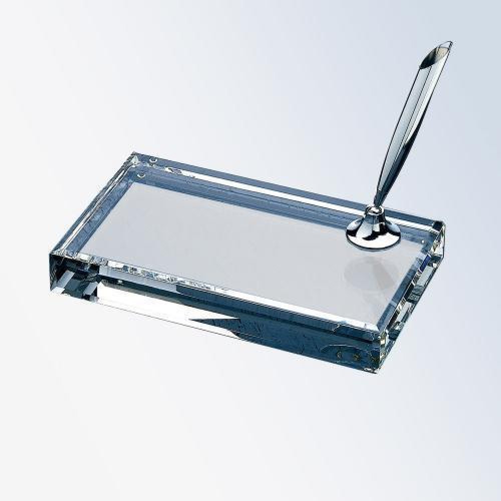 Optical Crystal Pen Set — 5"H x 3"W x 3/4"D