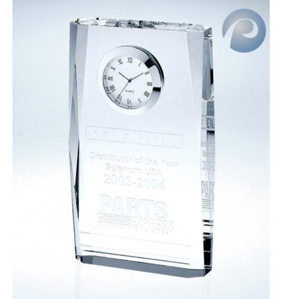 Beveled Clock Plaque — 7"H x 4"W x 1-3/16"D