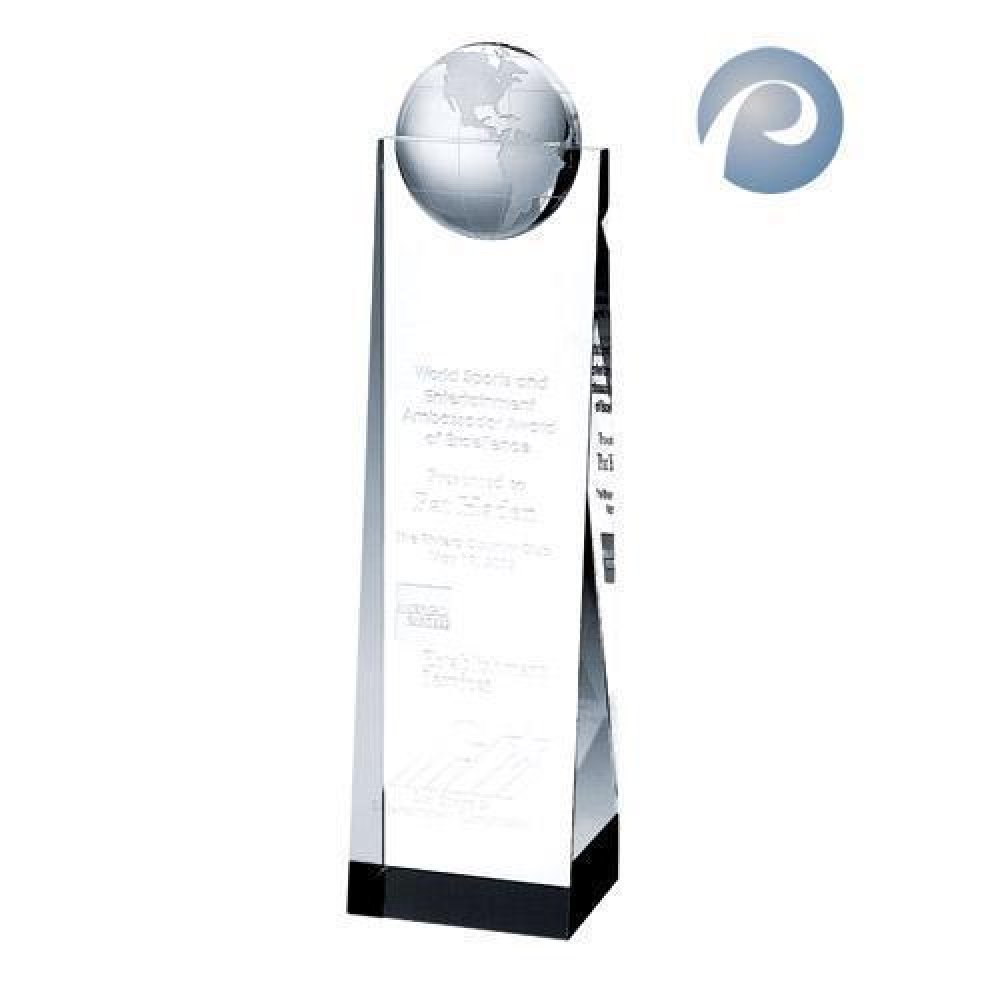 Globe Tower — 9"H x 2-3/4"W x 2"D
