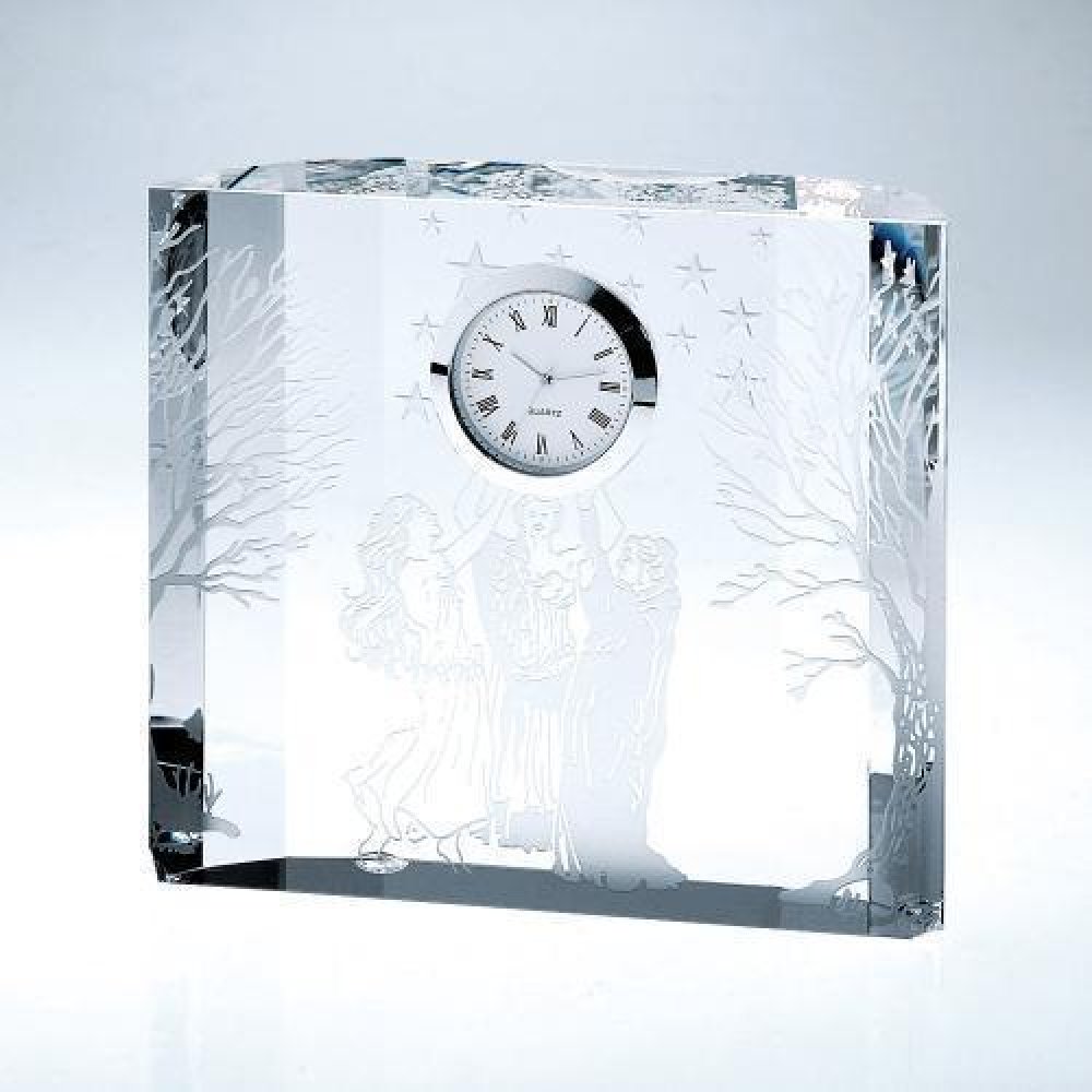 Fantasy Block Clock — 4-1/2"H x 5"W x 1-1/4"D