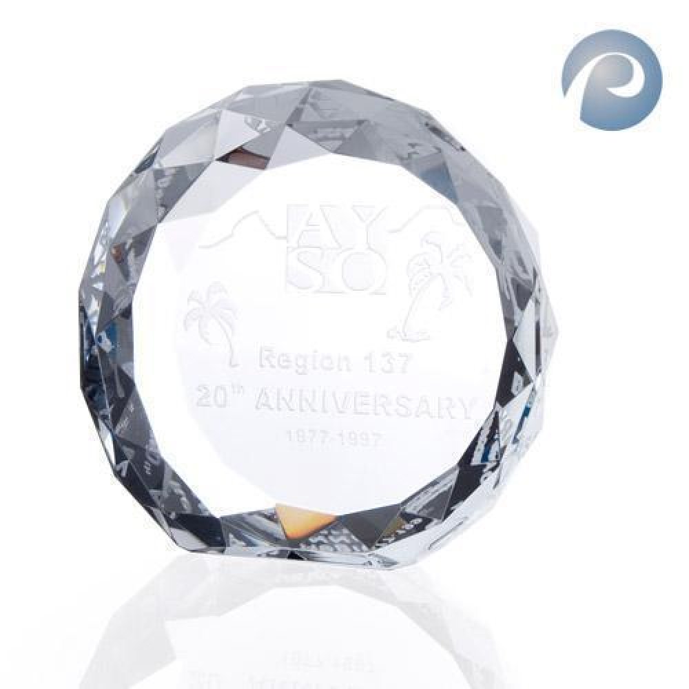 Gem-Cut Circle — 4-3/8"H x 4-3/4W x 1-3/8"D