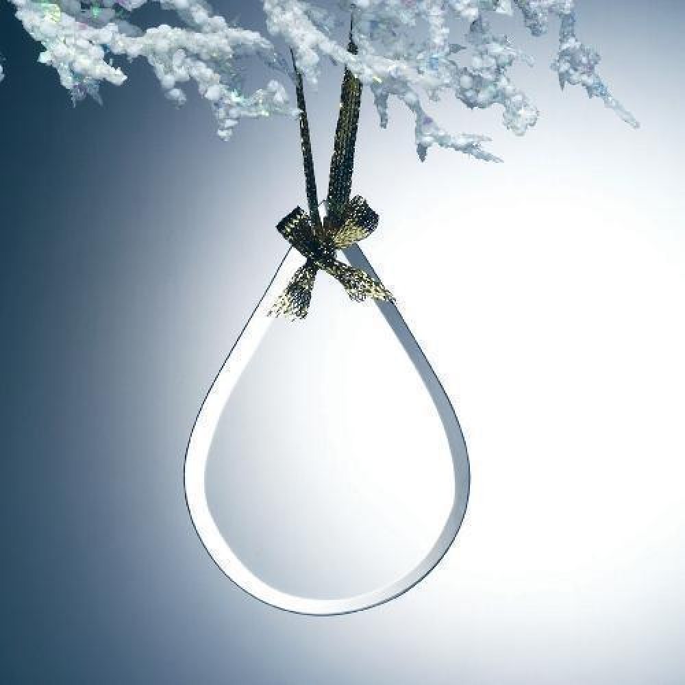 Beveled Jade Glass Tear Drop Ornament — 3-3/4"H x 2-5/8"W x 1/8"D