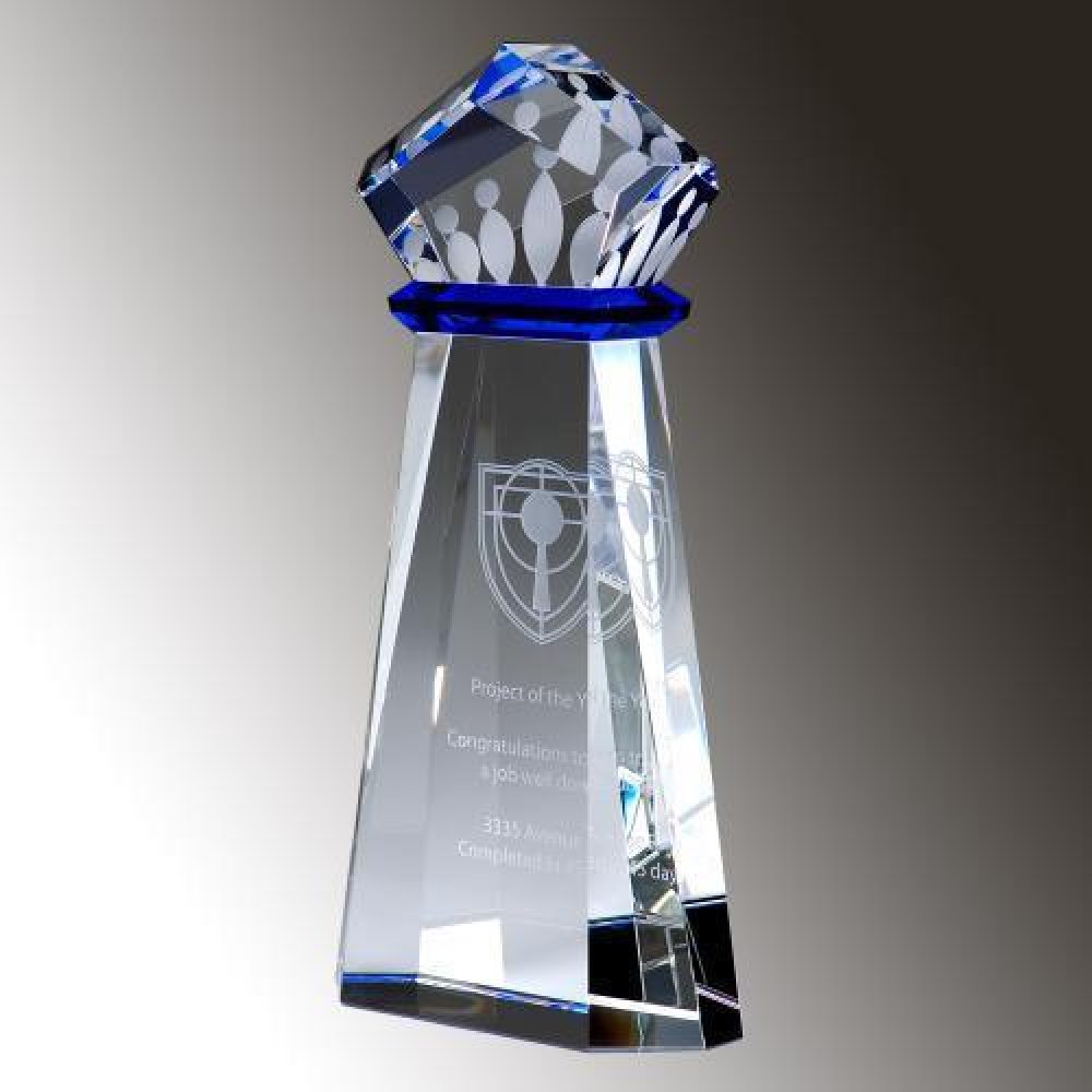 Crown Achievement — 10"H x 5"W x 2-3/8"D