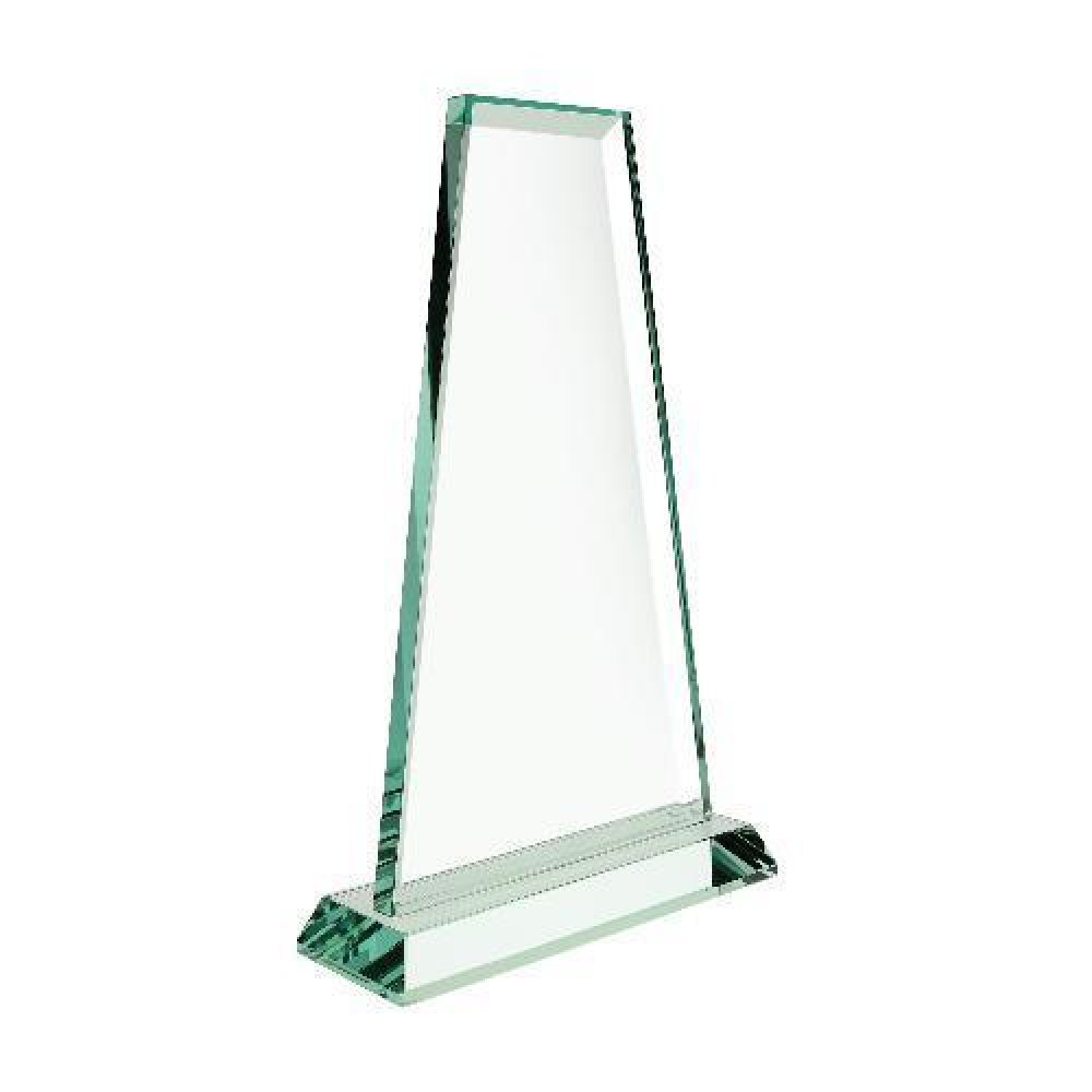 Jade Glass Tower — 8-3/4"H X 5-1/2"W X 2-1/8"D