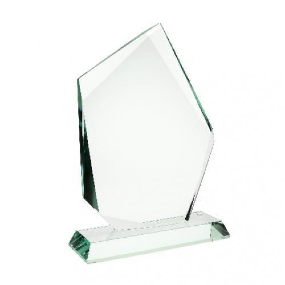 Jade Glass Summit — 6-3/4"H X 5-1/2"W X 2-1/8"D