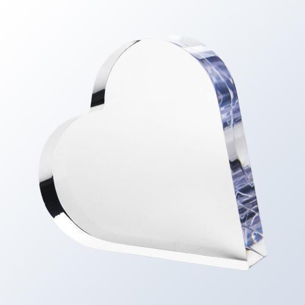 Acrylic Heart Plaque — 5" x 5" x 1"