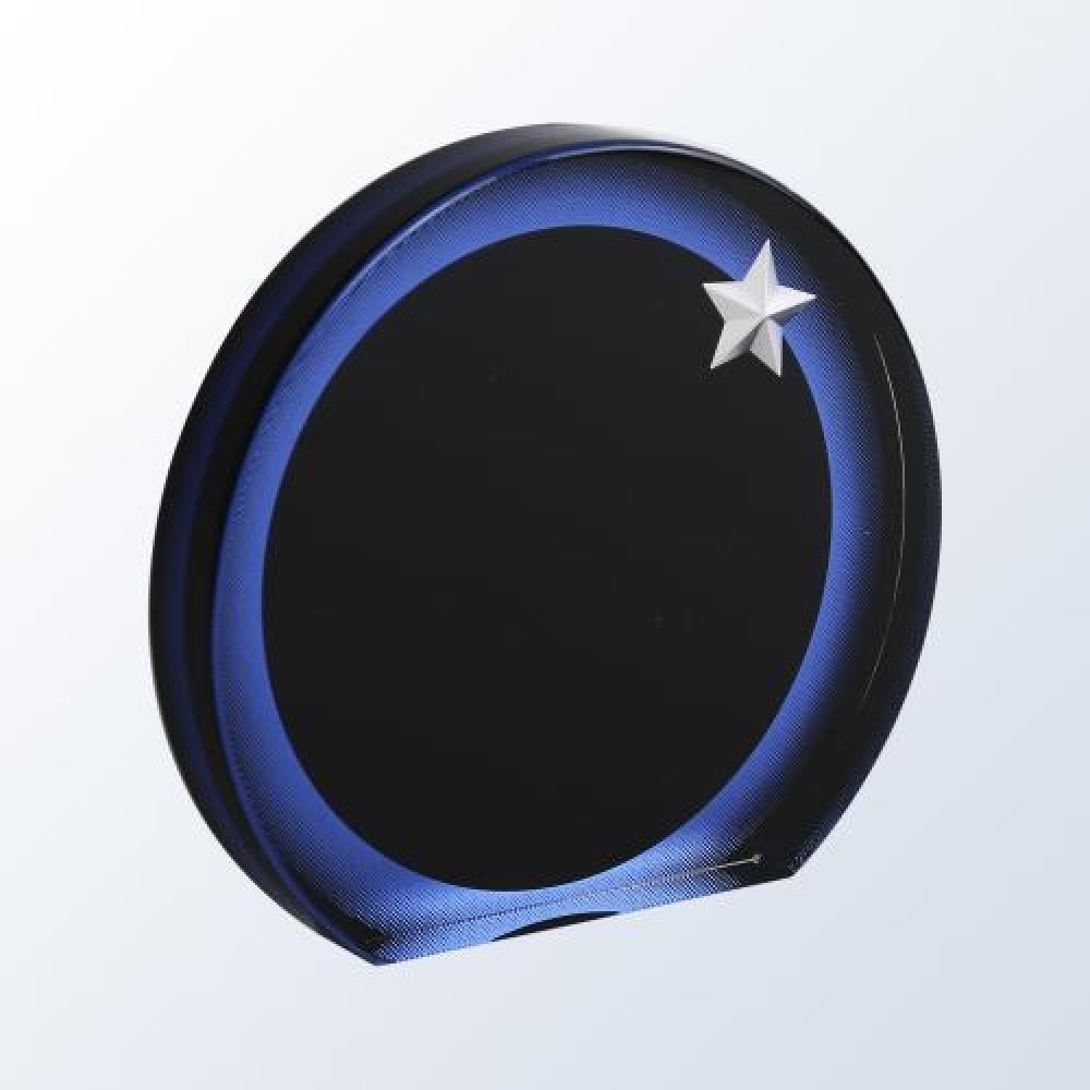 Acrylic Circle Star Award — 6-3/4" x 6" x 1"