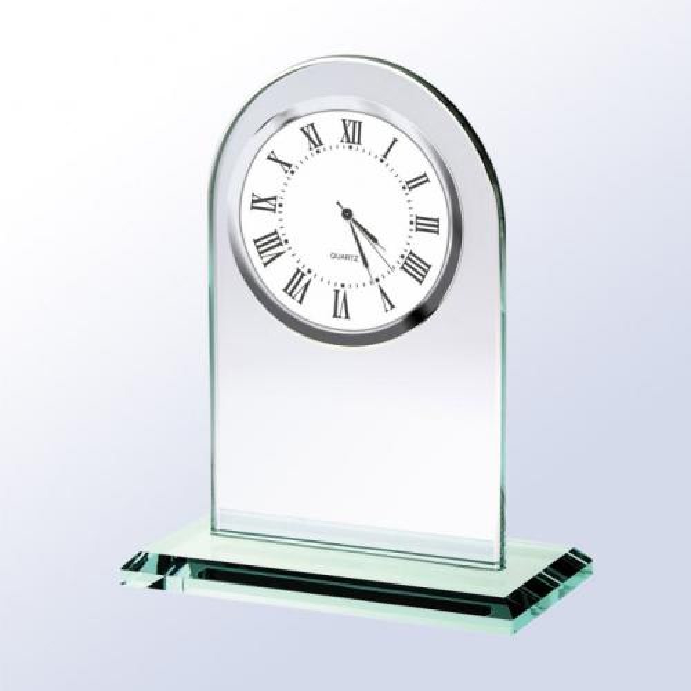 Arch Clock - White Roman — 7-1/4'H x 6'W x 3'd