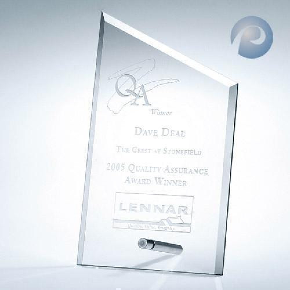 Beveled Sail with Aluminum Pole — 9"H x 5-1/2"W x 3/16"D