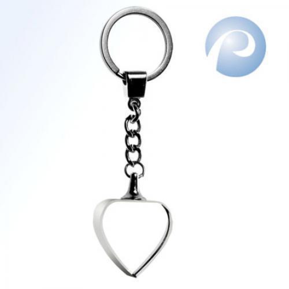 Heart Treasure Keychain — 1-1/4"H x 1-1/4"W x 1/2"D
