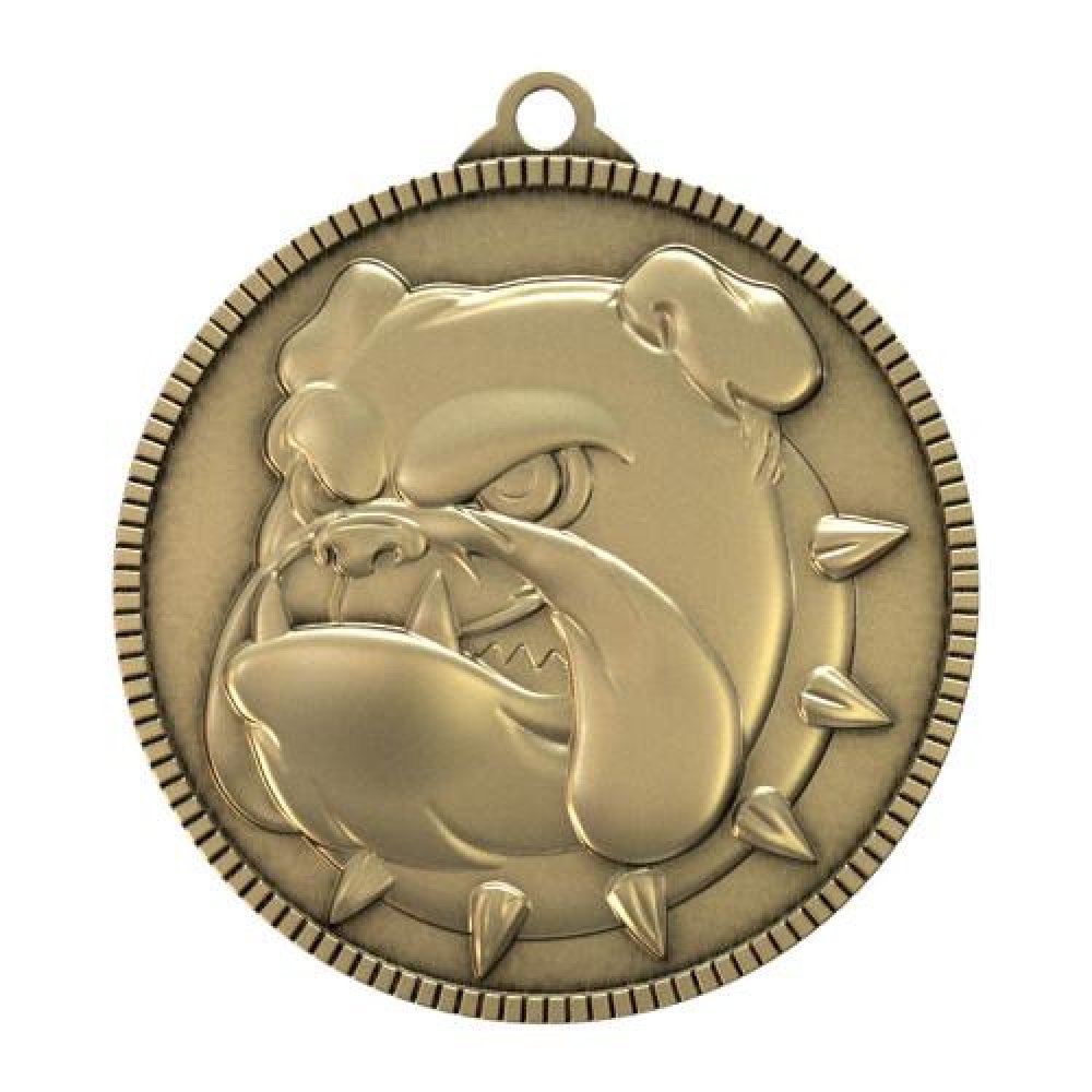 Classic Legacy Medallion - Bulldog — 2" Antique Gold Medallion