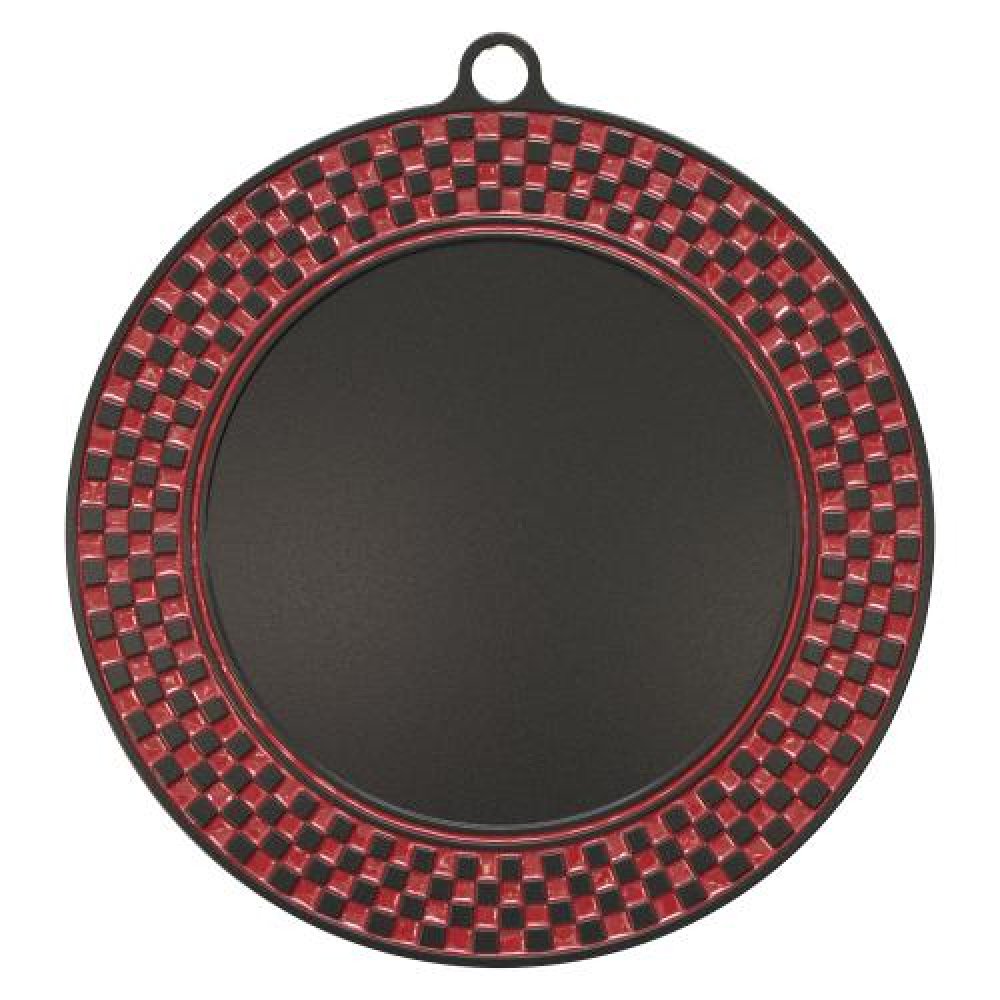 Checkered Insert Medallion — 3" Pink Checkered Insert Medallion