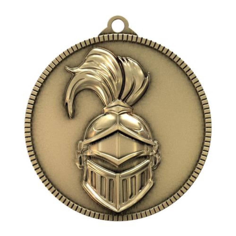 Classic Legacy Medallion - Knight — 2" Antique Gold Medallion