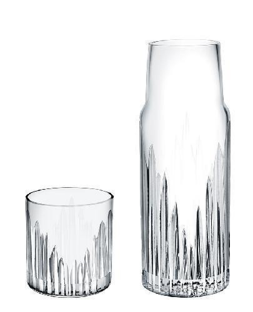 Carafe With Tumbler/ Tivoli — 9-1/4"H x 3"W x 3"D