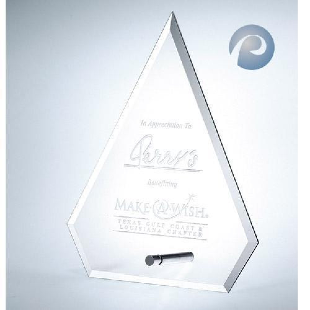 Beveled Arrow with Aluminum Pole — 8"H x 6-1/2"W x 3/16"D