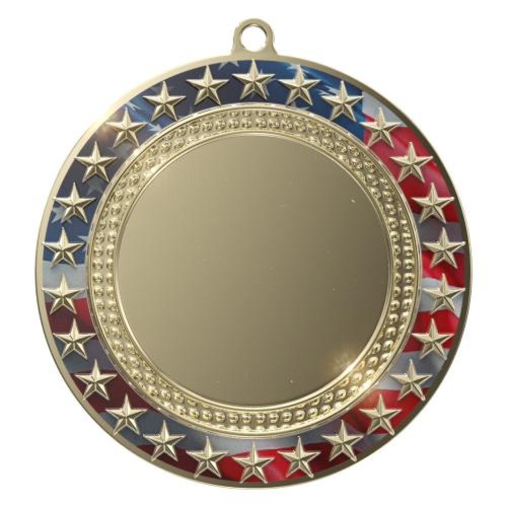 Radiant Star Patriotic Insert Medal — Silver