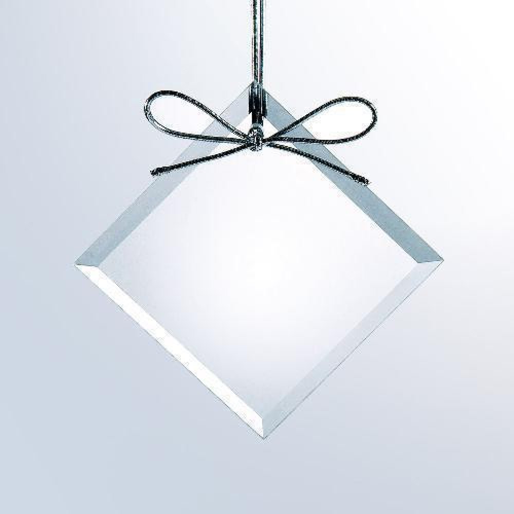 Starfire Square Diamond Ornament — 4-1/4"H x 4-1/4"W x 3/16"D