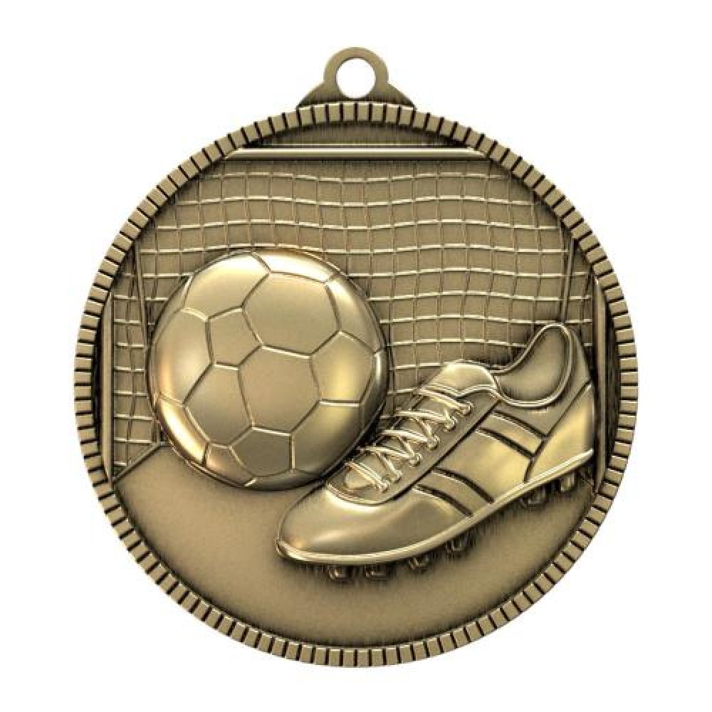 Classic Legacy Medallion - Soccer — 2" Antique Bronze Medallion