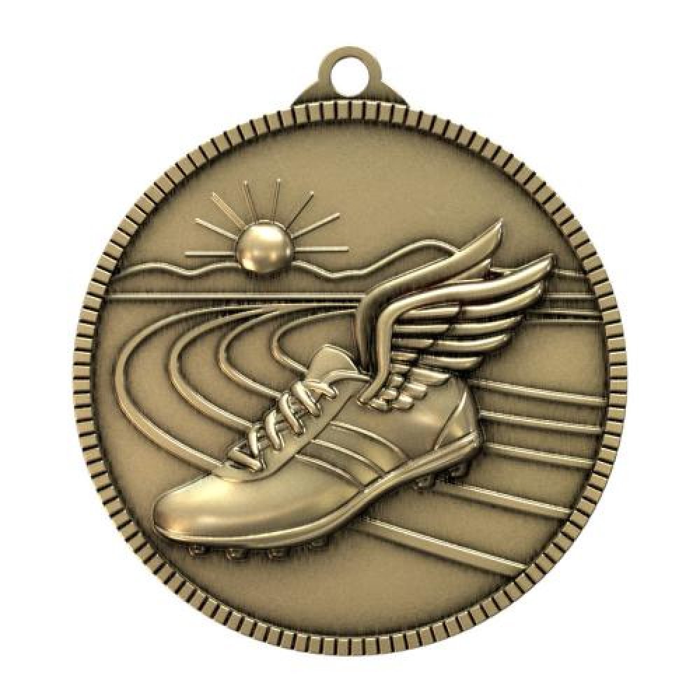 Classic Legacy Medallion - Track and Field — 2" Antique Gold Medallion