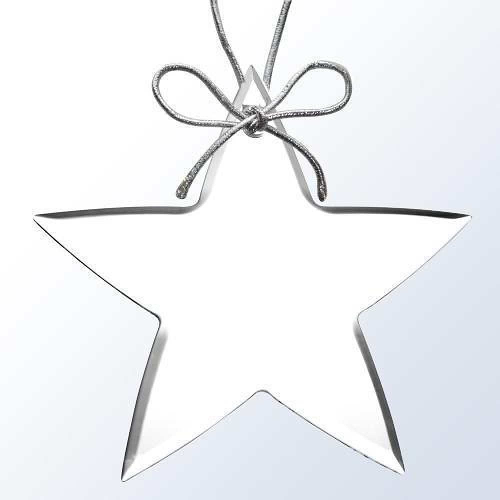 Acrylic Star Ornament — 4-1/8" x 4-1/8" x 3/16"