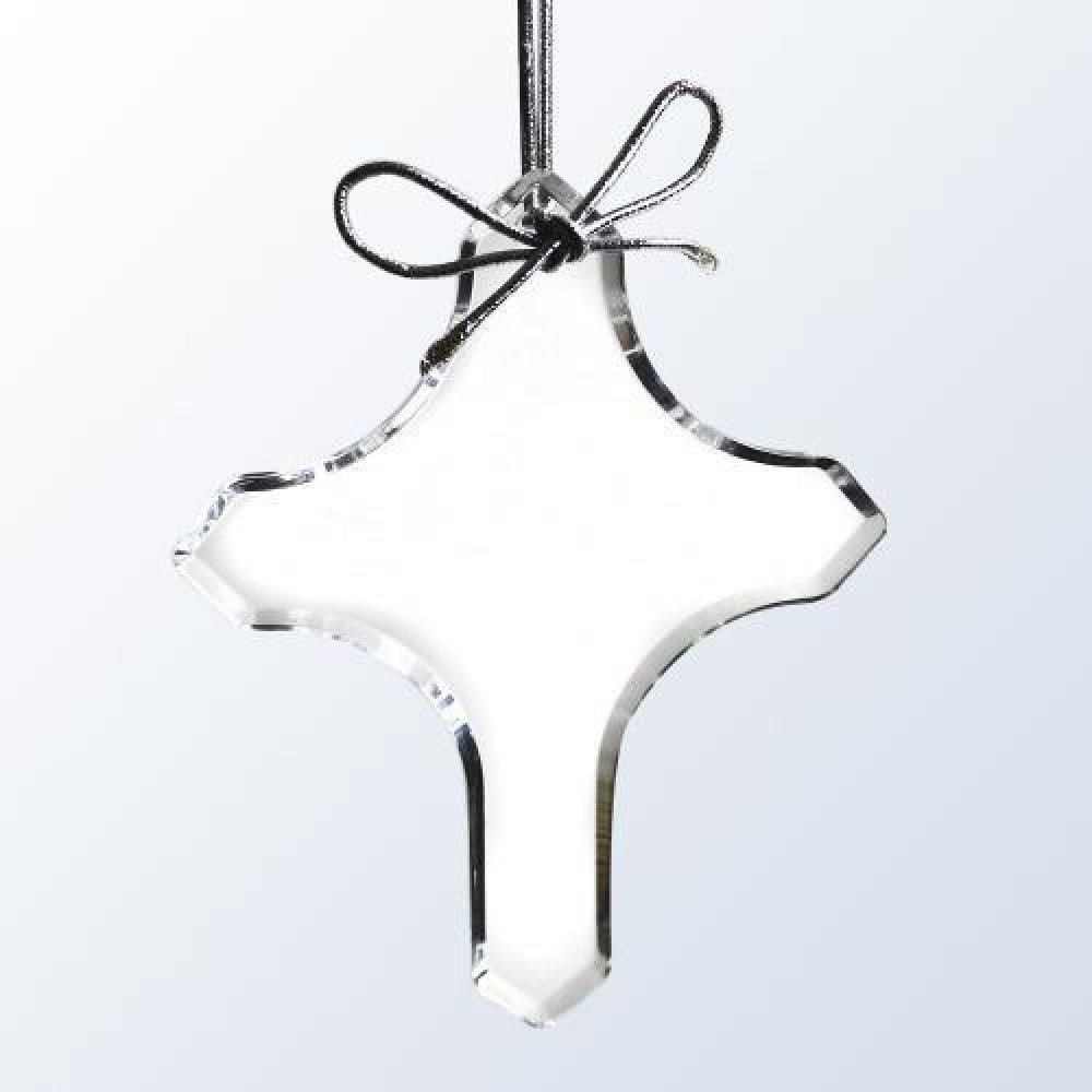 Acrylic Cross Ornament — 4-1/2" x 3" x 3/16"