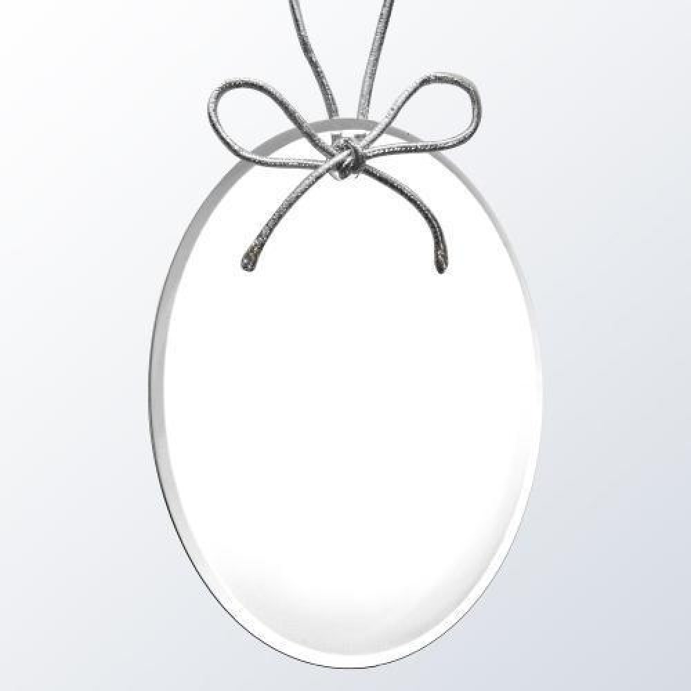 Acrylic Oval Ornament — 3-3/4" x 2-3/4" x 3/16"