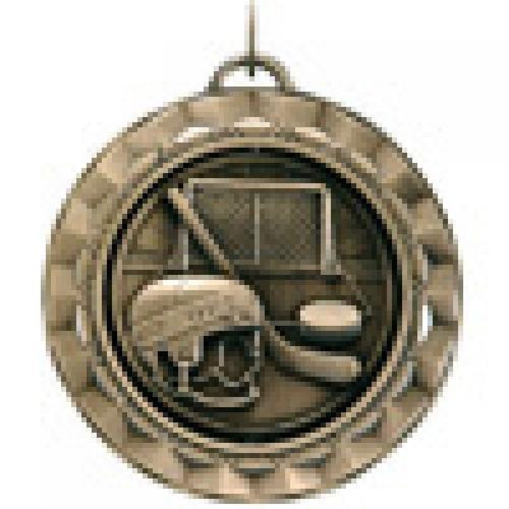 Spinner Medals -Hockey — Gold 2"