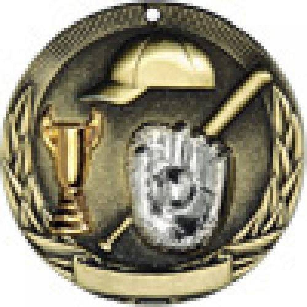 Tri-Colored Series Medals -Baseball — Gold 2"