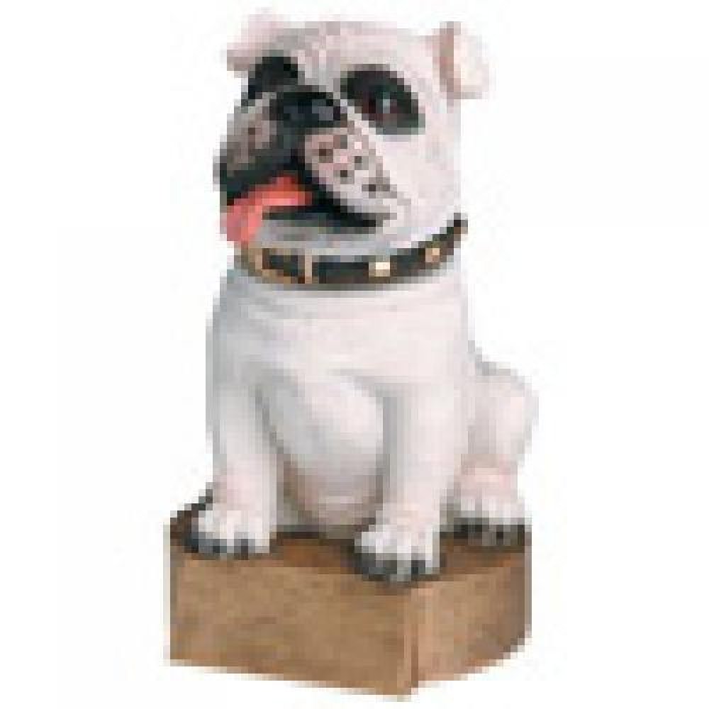 Mascot Bobble Head -Bulldog — White