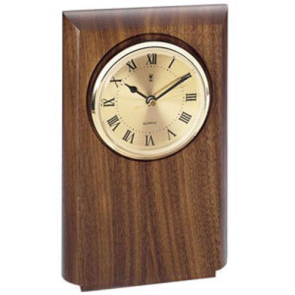 Walnut Clock Mount, Rounded — 5"x 6"x 1 5/8"