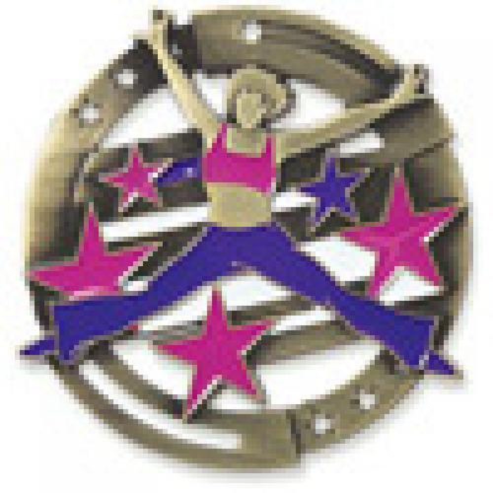M3XL Series Medals -Dance — Gold 2 3/4"