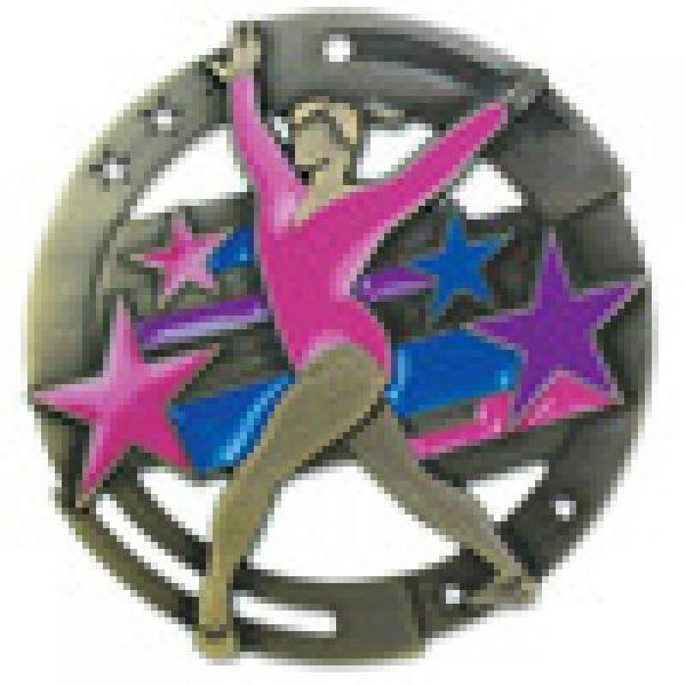 M3XL Series Medals -Gymnastics — Gold 2 3/4"