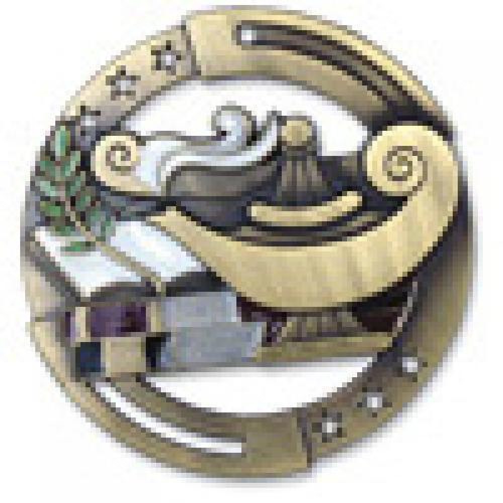 M3XL Series Medals -Lamp of Knowledge — Silver 2 3/4"