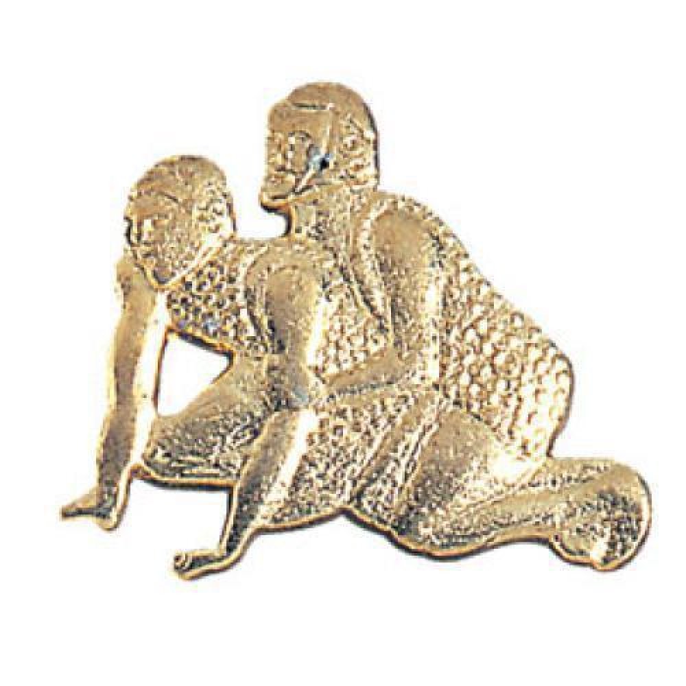 Wrestling Chenille Pin — Approximately 1" "WRESTLING"