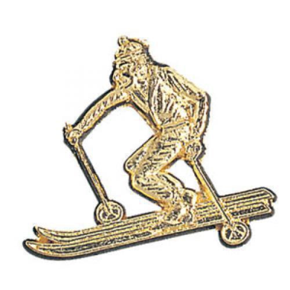 Skier Chenille Pin — Approximately 1"
