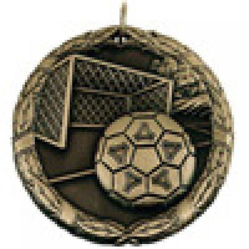 XR Medals -Soccer — Gold Ball and Goal 2"
