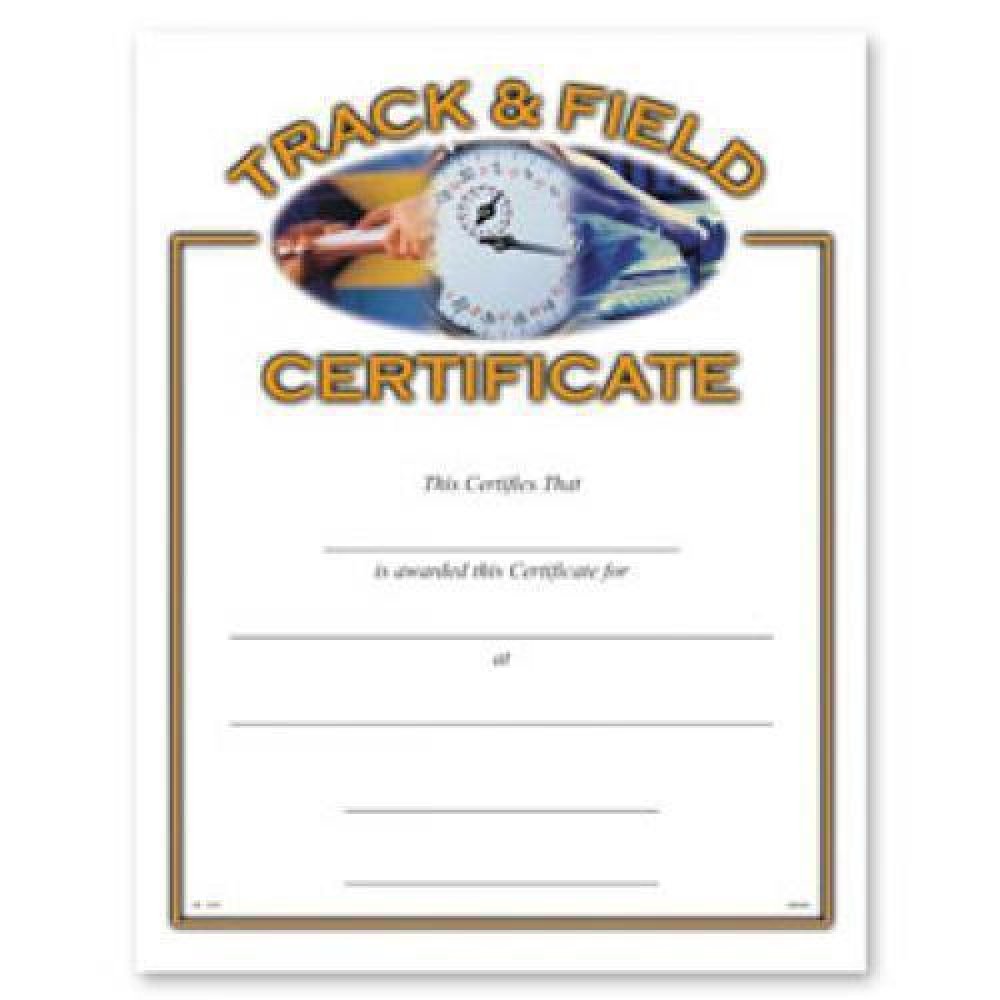 Track and Field Certificate Award — 8 1/2" x 11" - Track and Field