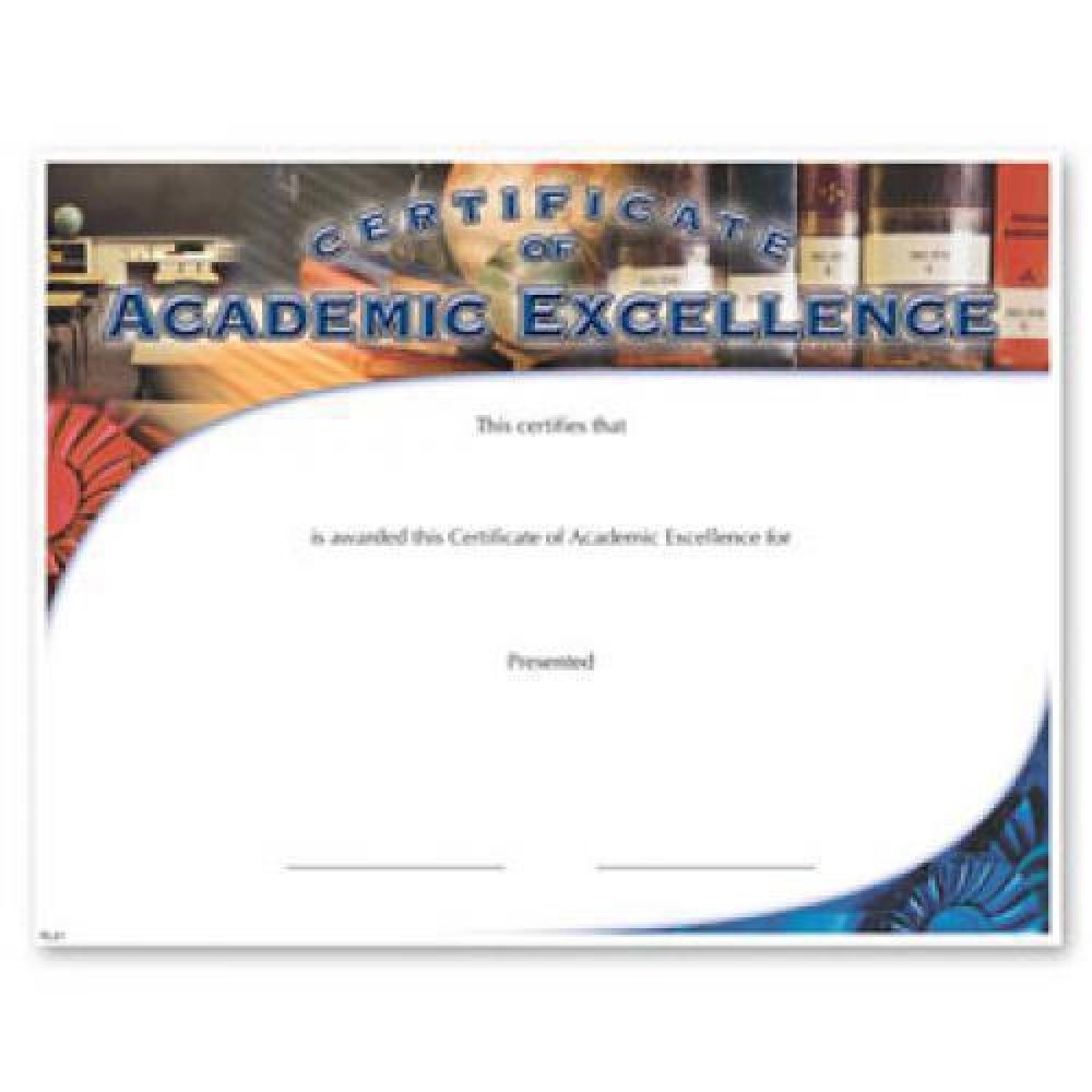 Academic Excellence Certificate Awards — 8 1/2" x 11 - Academic Excellence
