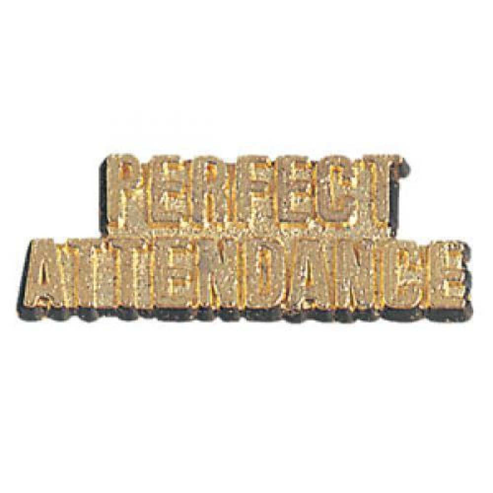 Perfect Attendance Chenille Pin — Approximately 1"