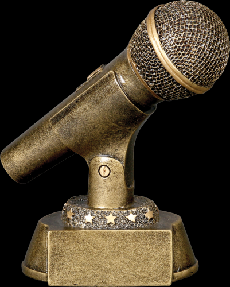 Gold Microphone Award — Golden Microphone 6"