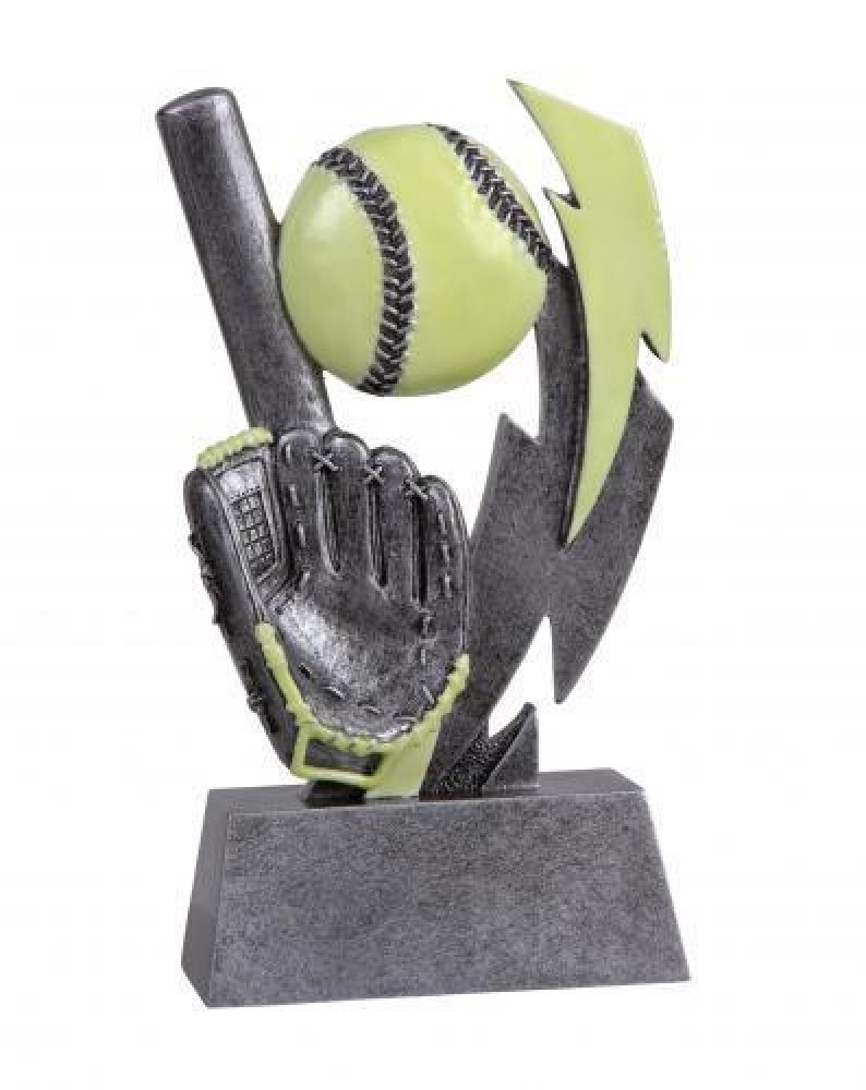 Glow in the Dark Resin Award -Softball — Softball 6" Tall