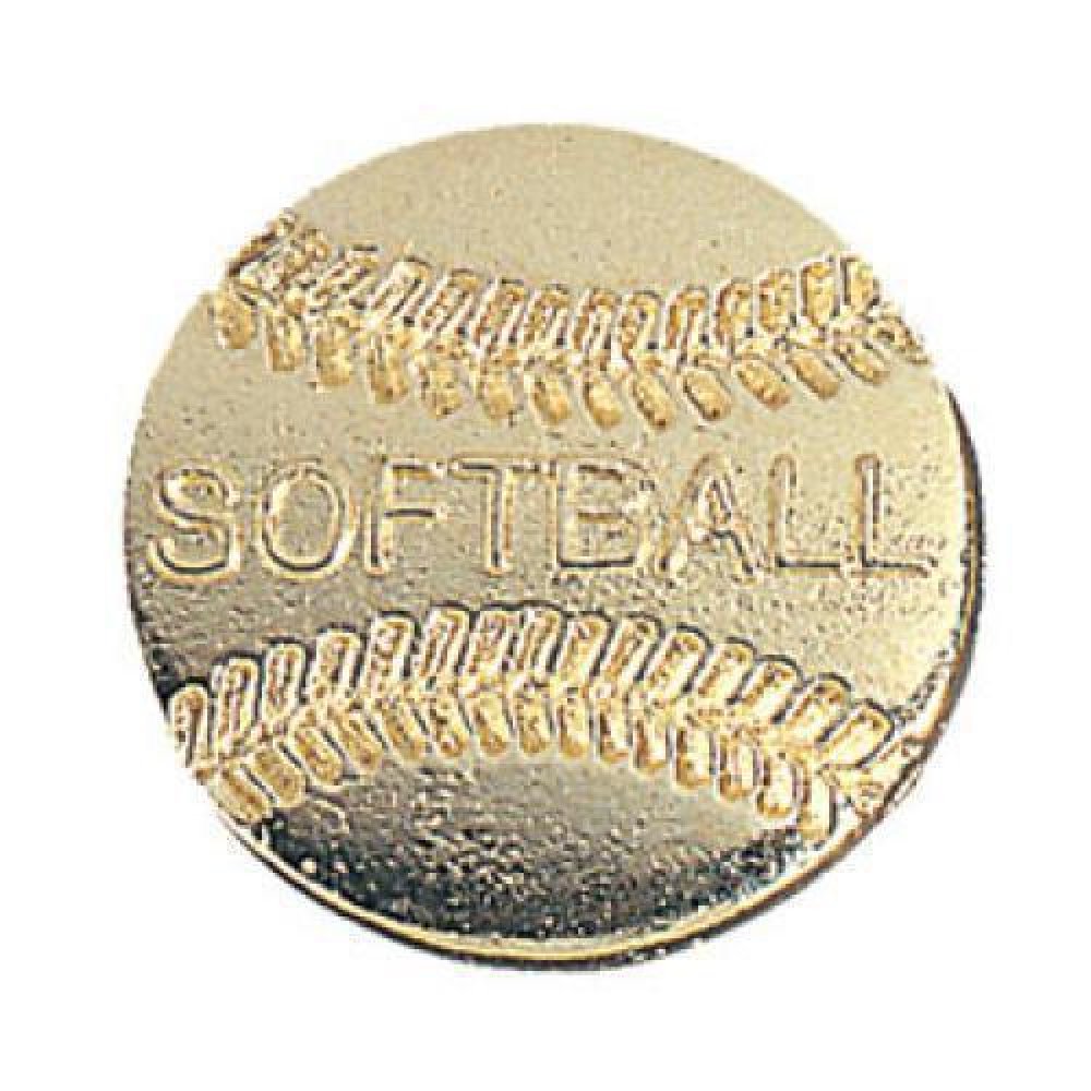 Softball Chenille Pin — Approximately 1"