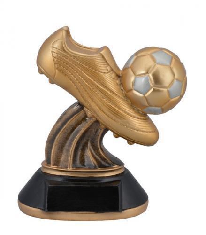 Golden Cleat Soccer Resin — 8" Tall