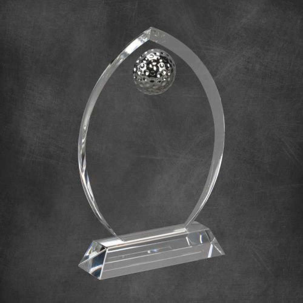 Crystal Oval Golf — Oval Golf 9" X 6" X 1 3/4"