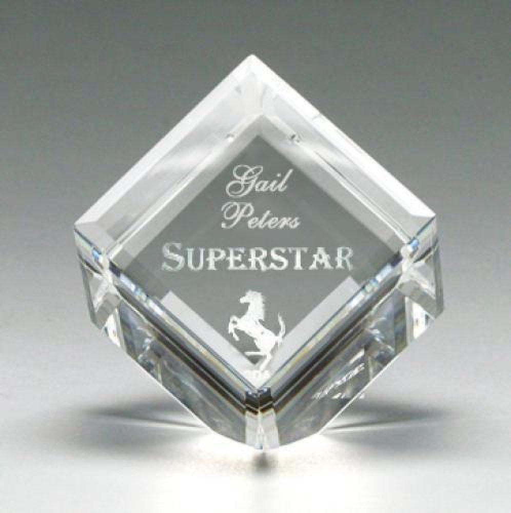 Corporate Crystal Cube — Cube - 3 3/4"