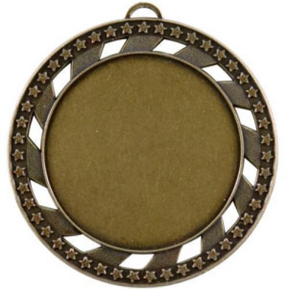 Insert Medals -Blank Star — 2 3/4" Silver