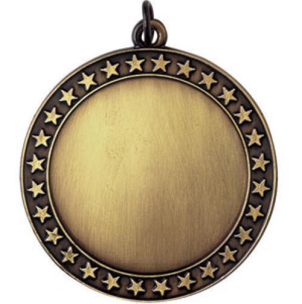 Insert Medals -Blank Star — 2 3/4" Gold
