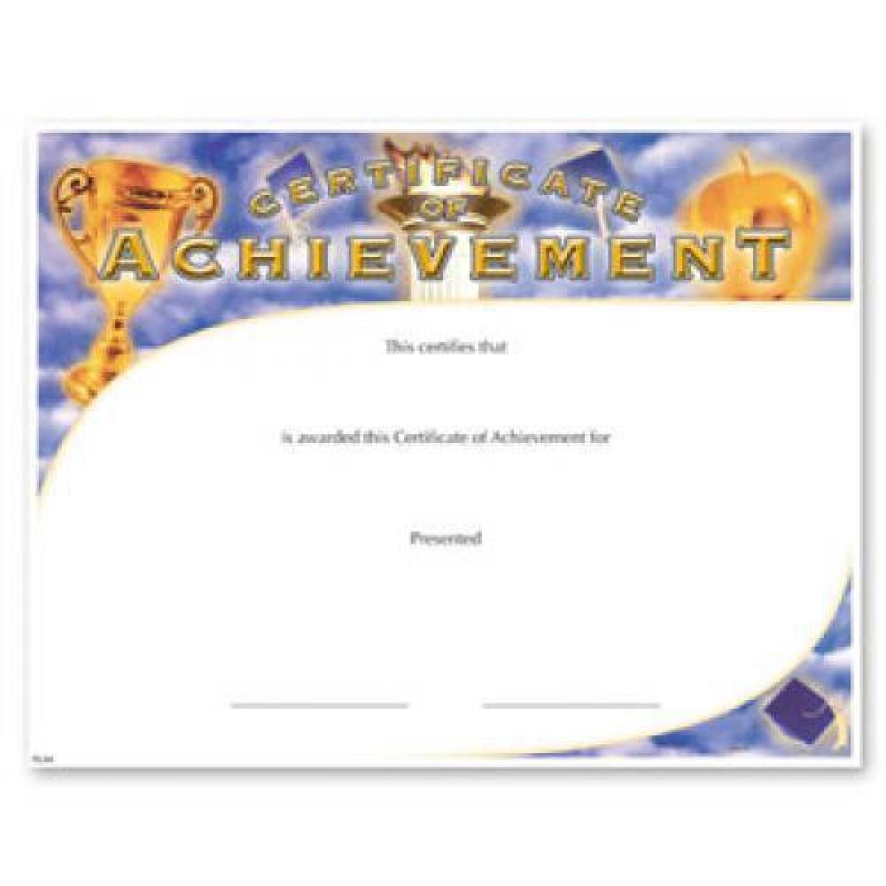 Achievement Certificate Award — 8 1/2" x 11" - Achievement